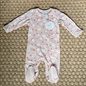 Tun Tun Lap Shoulder Footie Pink Flower